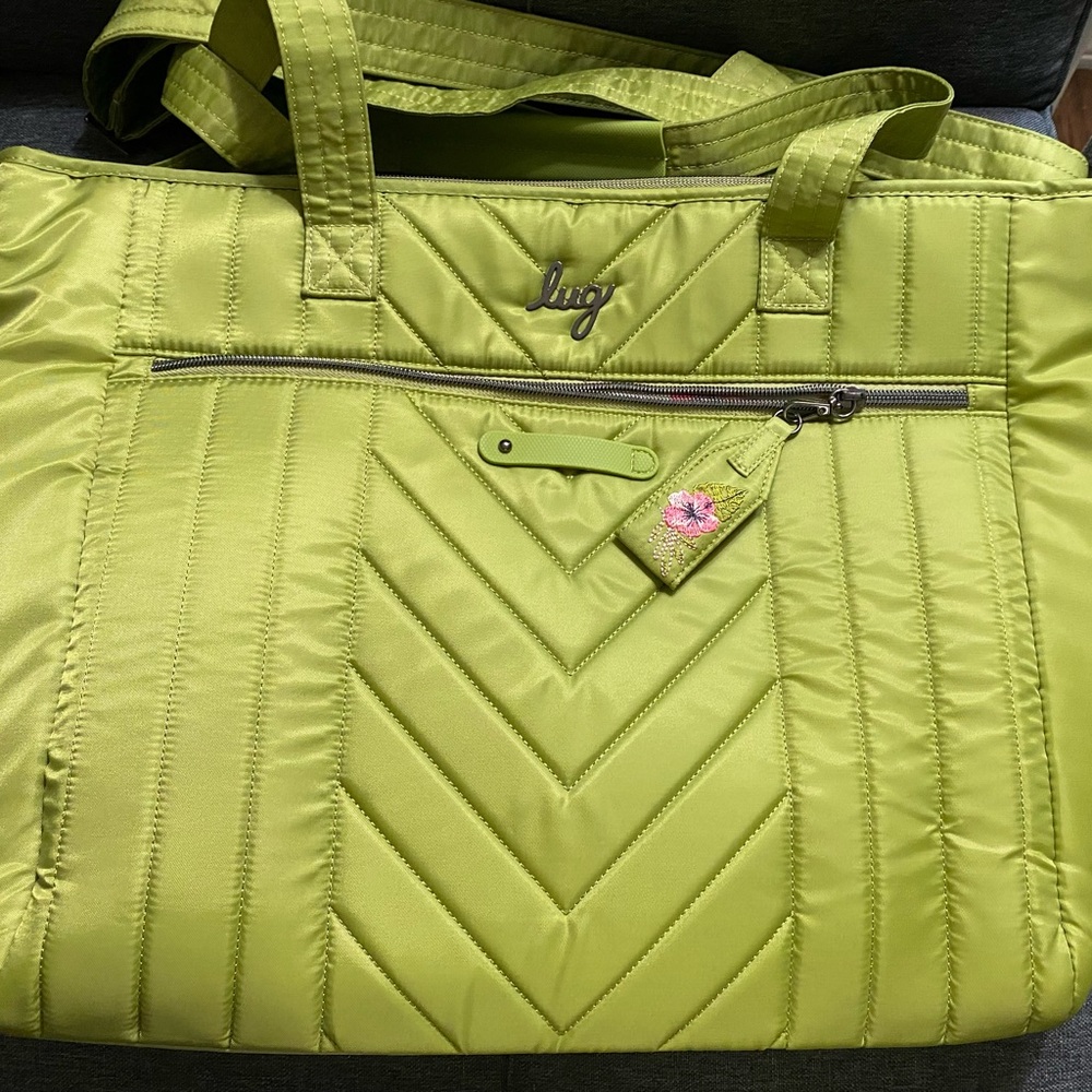 Lug Lime Quilted Tote Bag